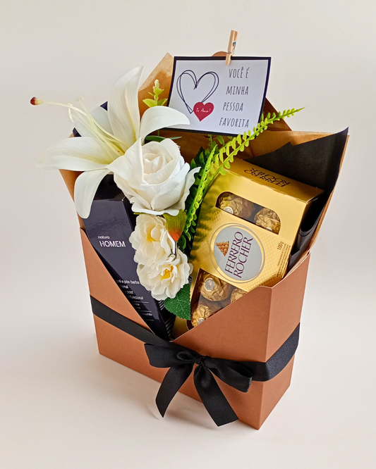 Cesta Envelope com Natura Masculina