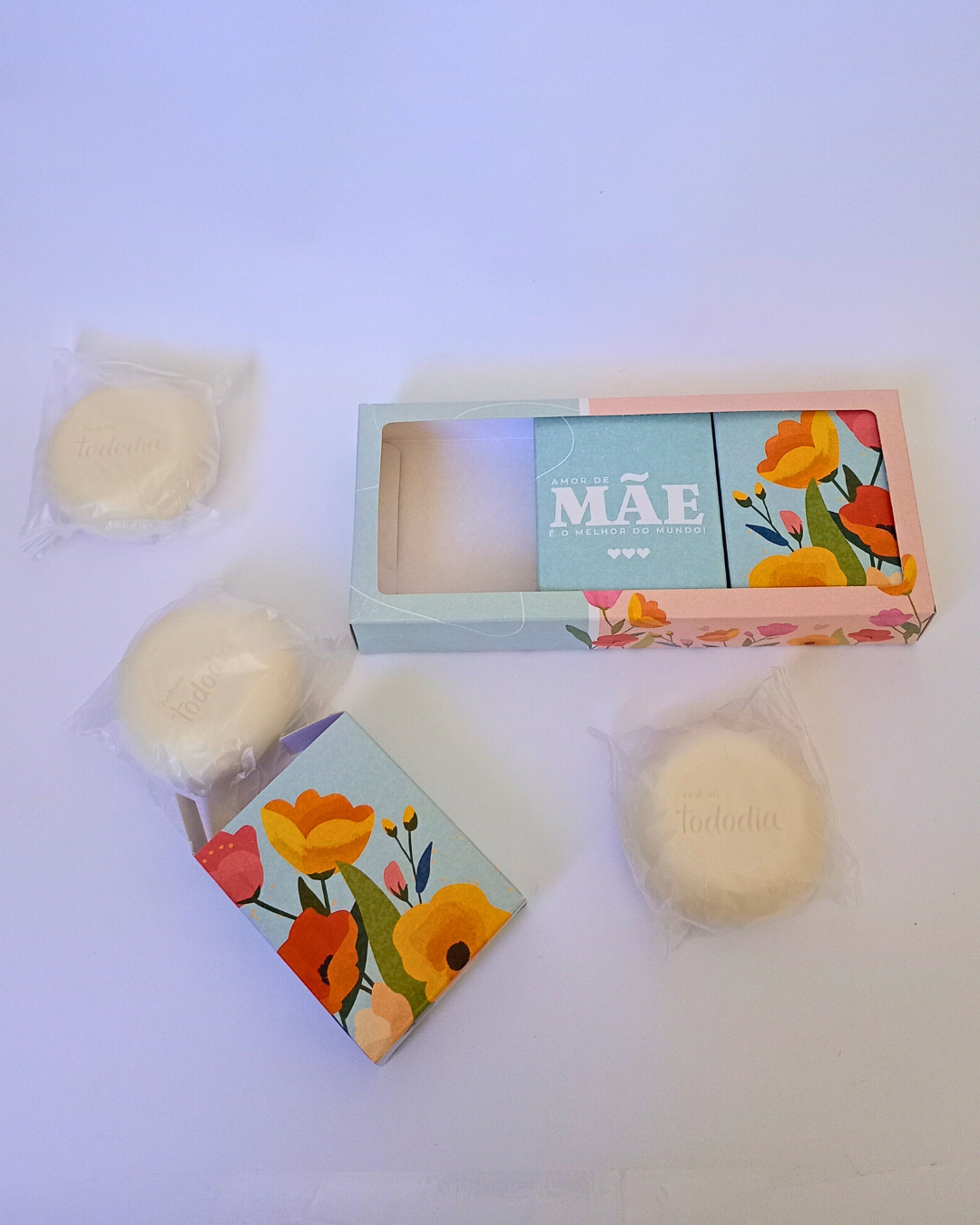 Caixa Trio de Sabonetes Natura Amor de Mãe