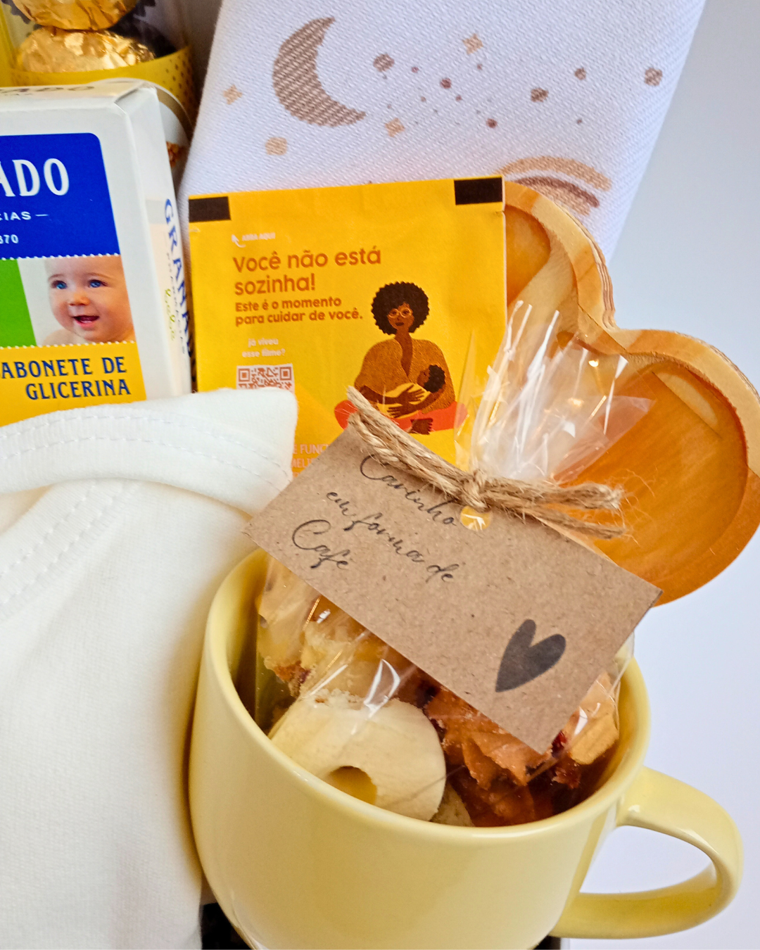 Cesta Maternidade Bem-vindo ao mundo - Amarela