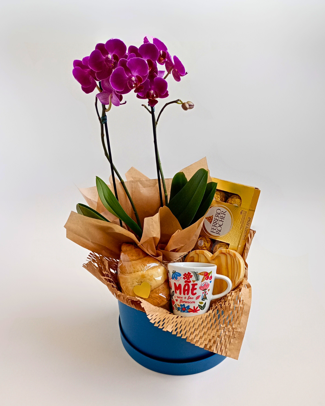 Cesta Mãe é Raiz com Orquídea Natural