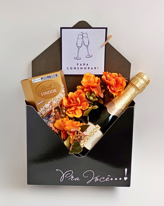 Cesta Envelope com Chandon e Lindt