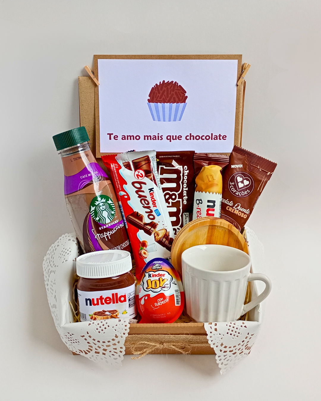 Cesta de Chocolate Rústica