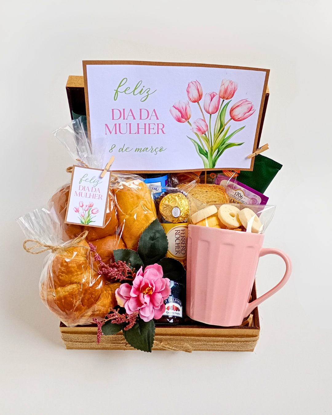 Cesta de Café da Manhã - Tam. M - Dia das Mulheres