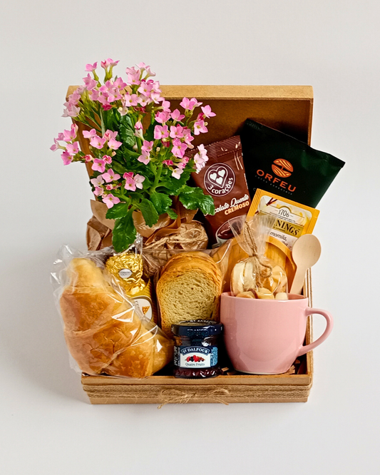 Café com Flores - Xícara Rosa