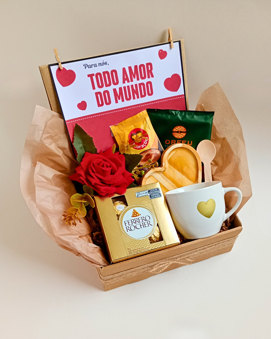 Cestinha Rústica Para Nós Todo Amor do Mundo