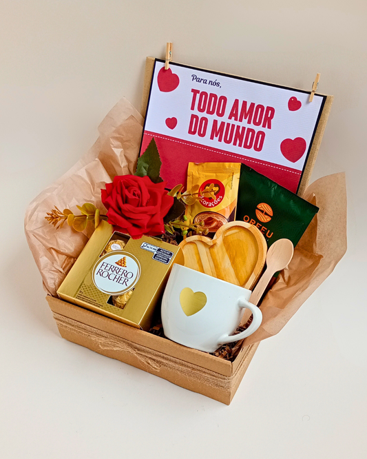 Cestinha Rústica Pra Nós Todo Amor do Mundo