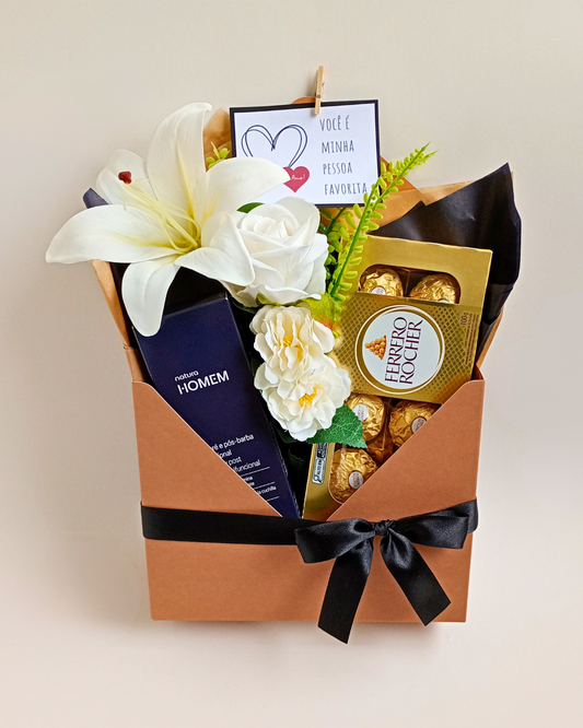 Cesta Envelope com Natura Masculina