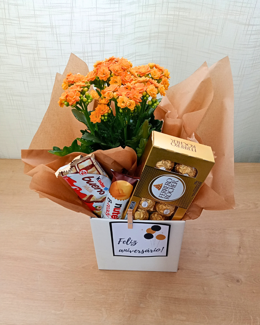 Cesta Chocolate com Flores