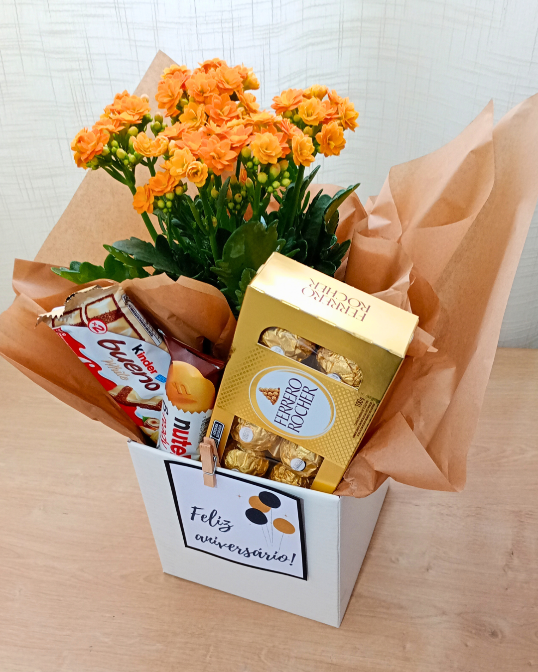 Cesta Chocolate com Flores