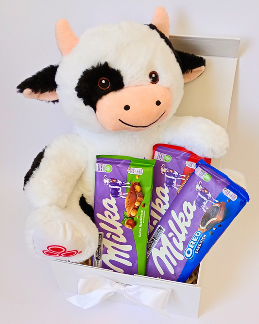 Cesta de Chocolate Milka com Pelúcia