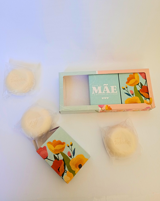 Caixa Trio de Sabonetes Natura Amor de Mãe