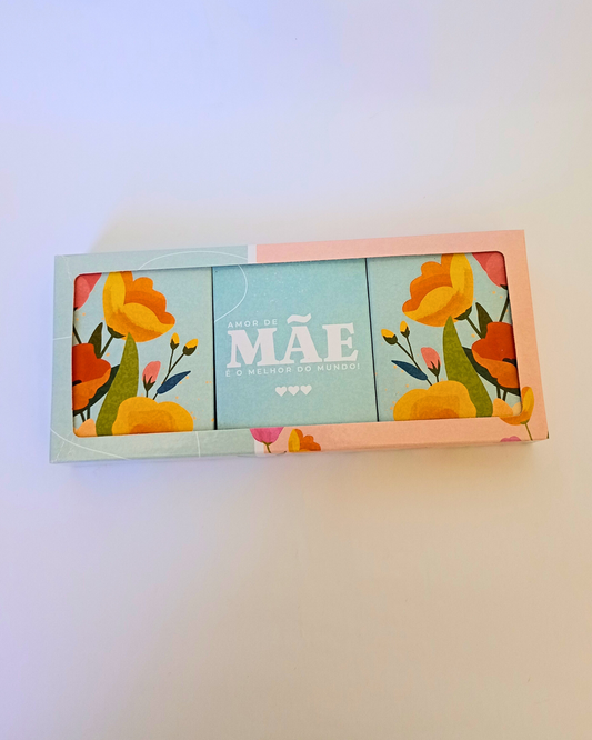 Caixa Trio de Sabonetes Natura Amor de Mãe