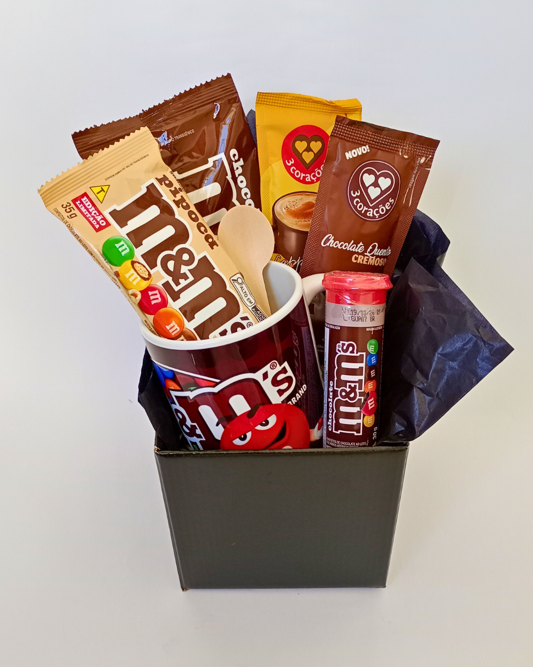 Cesta de Chocolate - Louco por M&Ms