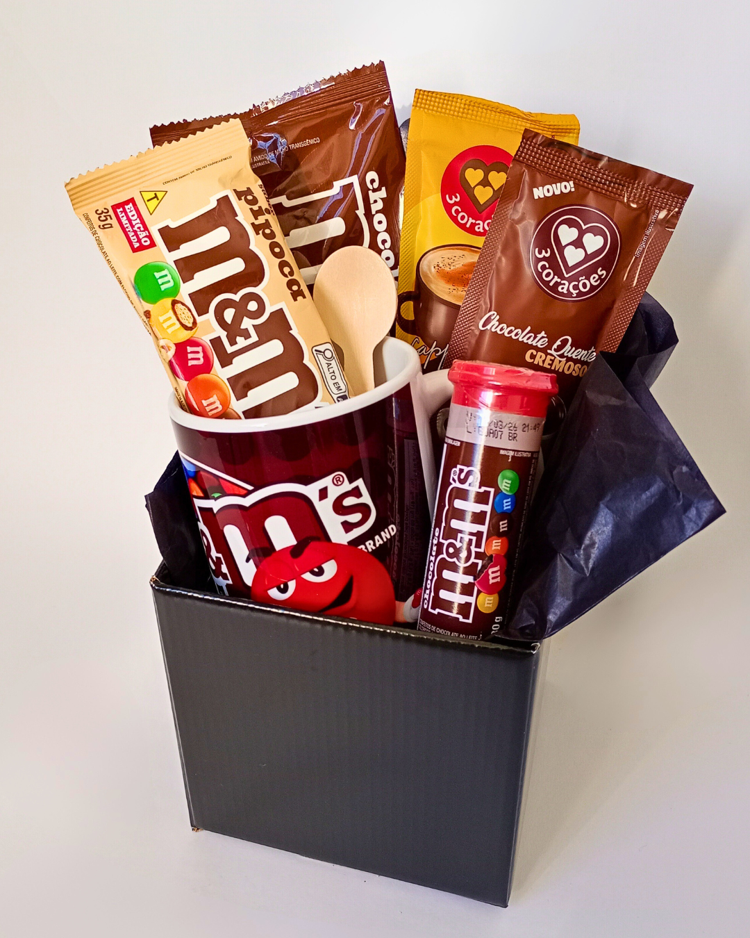 Cesta de Chocolate - Louco por M&Ms