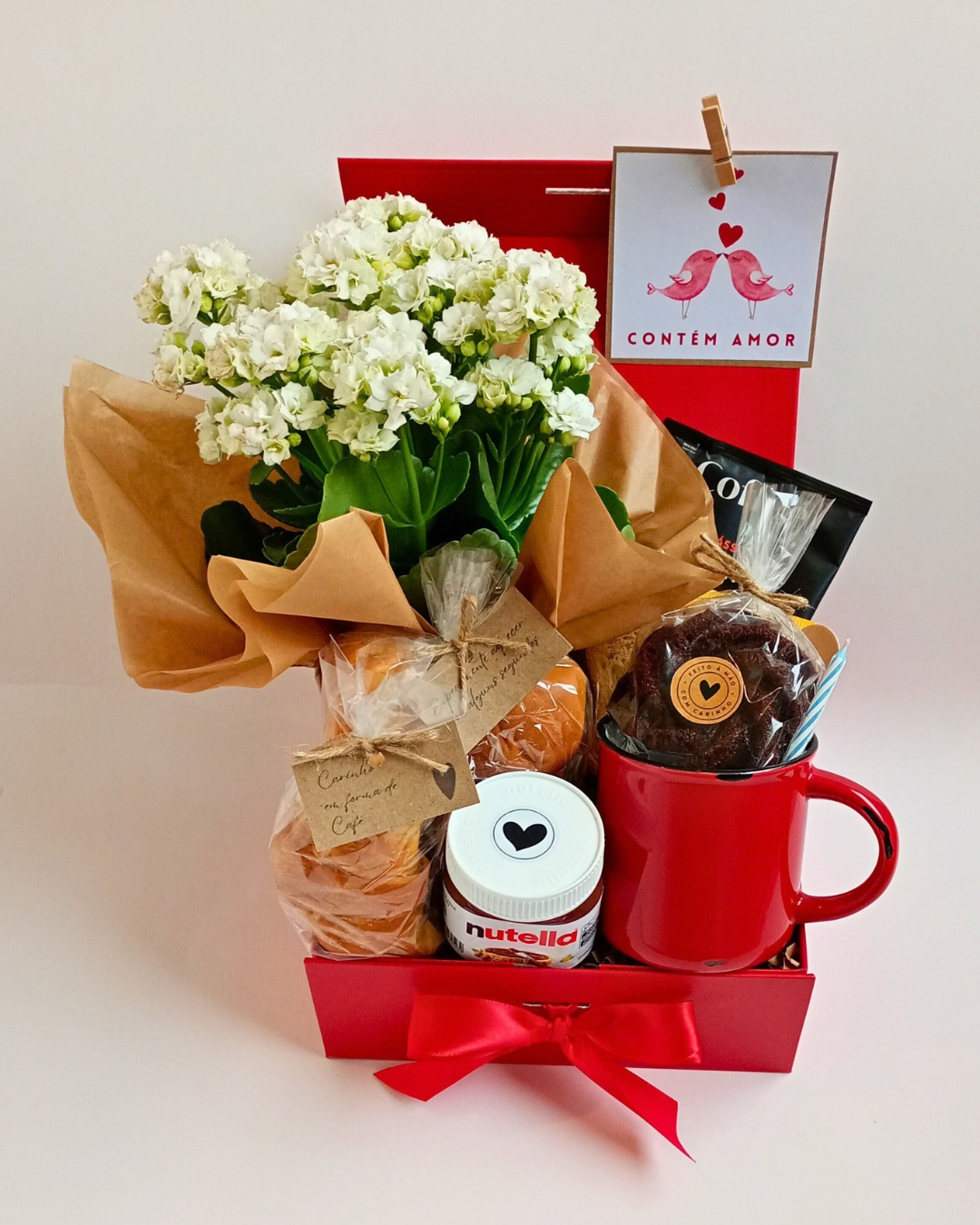 Café da Manhã com Flores - Caixa Vermelha