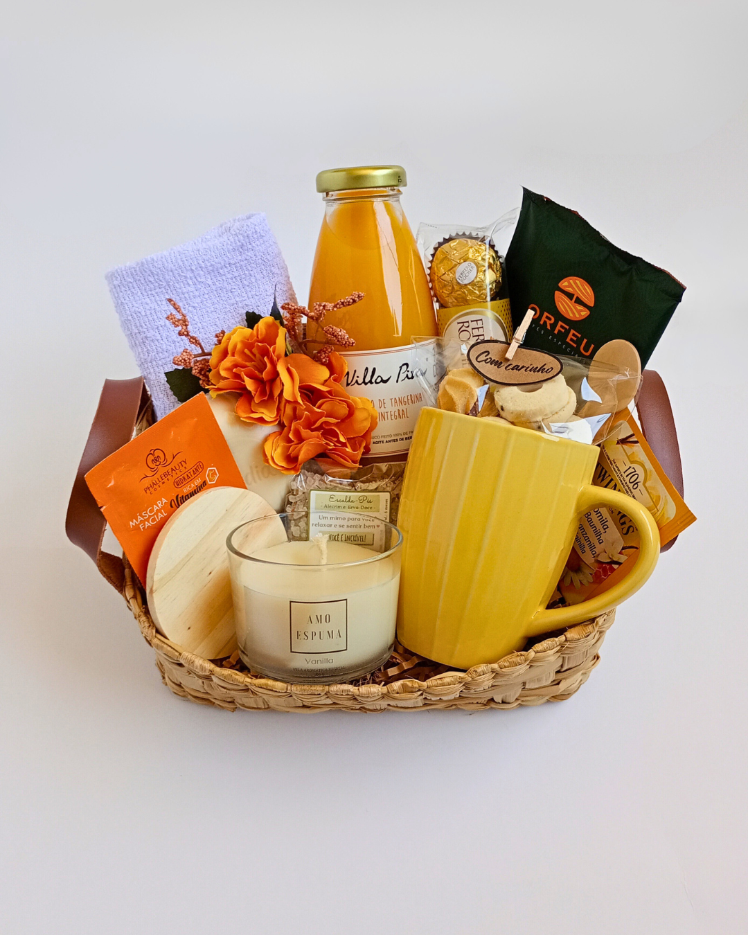 Cesta Artesanal com Mini Spa