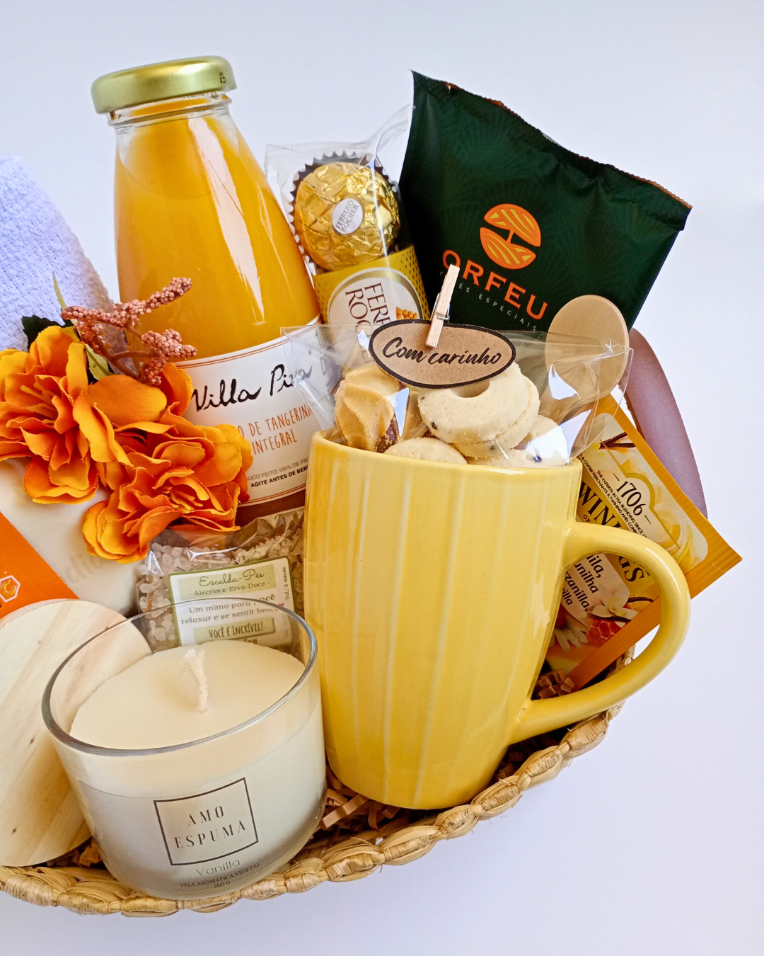 Cesta Artesanal com Mini Spa