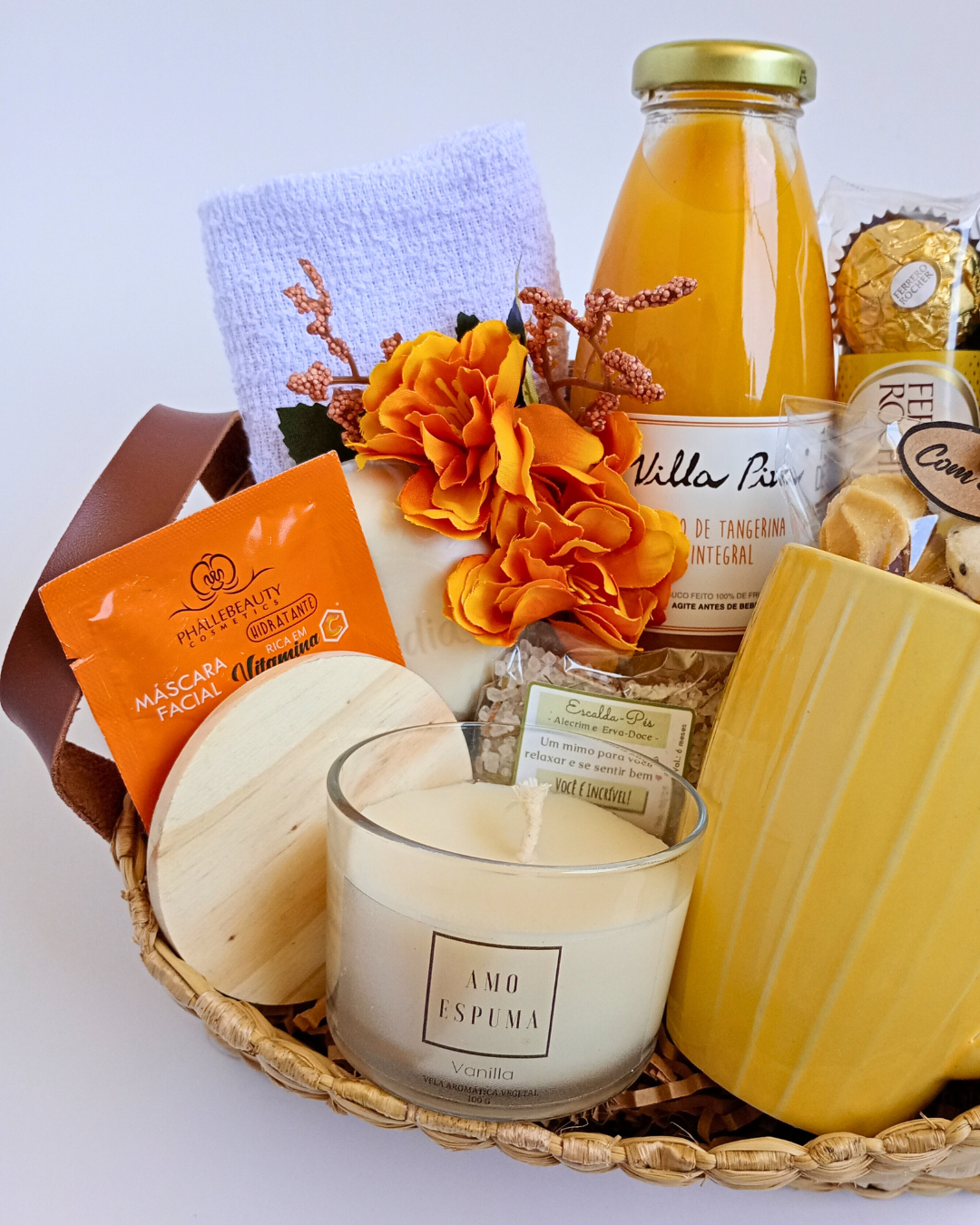 Cesta Artesanal com Mini Spa