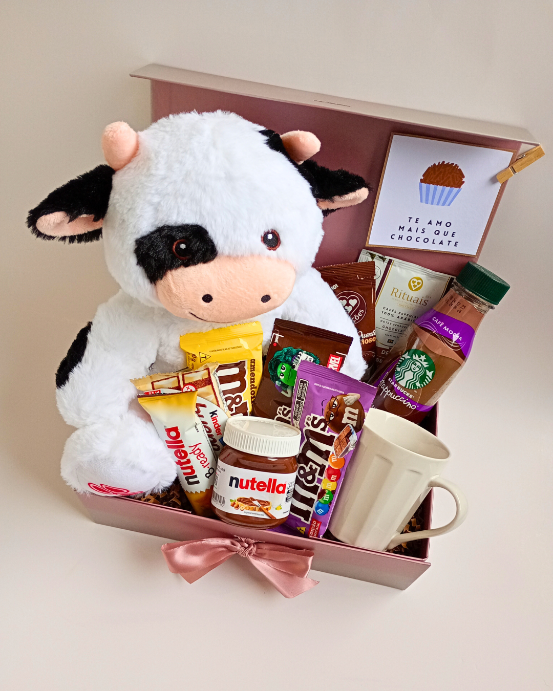 Cesta de Chocolate com Pelúcia