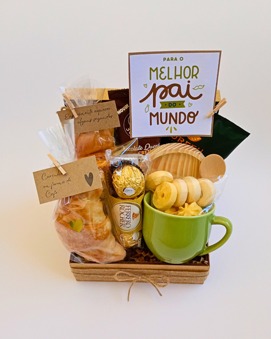 Cesta de Café da Manhã P - Melhor Pai do Mundo