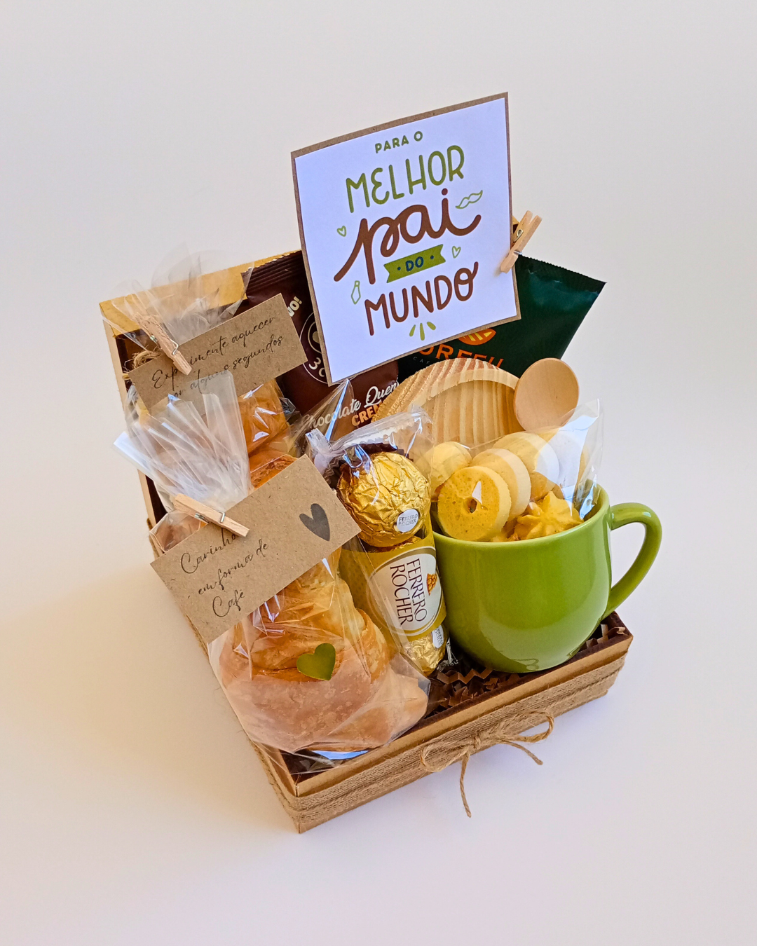Cesta de Café da Manhã P - Melhor Pai do Mundo