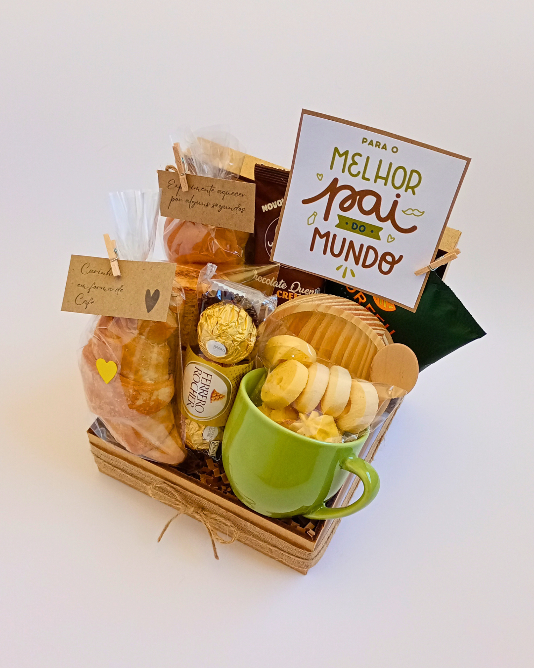 Cesta de Café da Manhã P - Melhor Pai do Mundo
